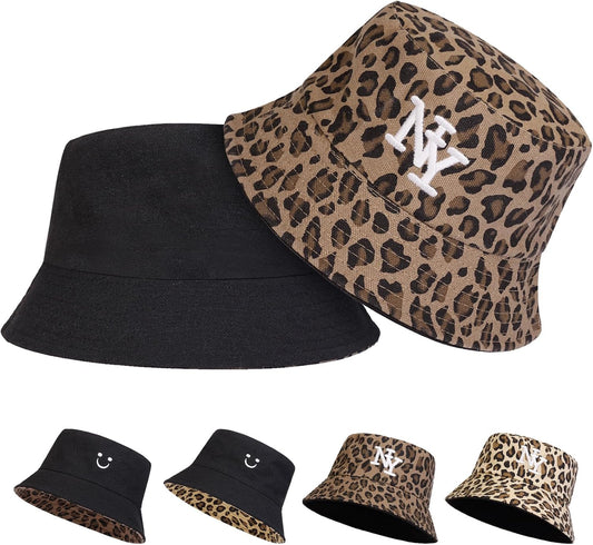 Chapeau bob — unisexe, à motifs, réversible