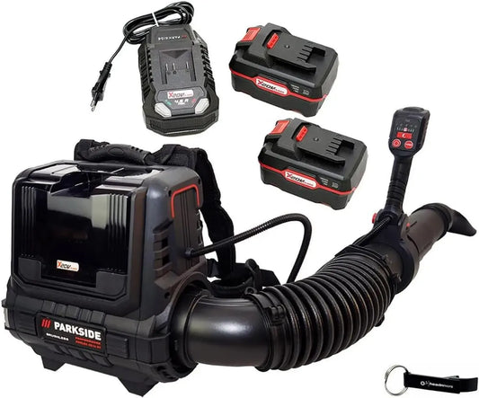 Sac à dos électrique 40 V avec batterie double 4 Ah et porte-clés