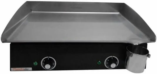 Gril Électrique Inox avec Thermostats Ajustables - 2400W - Design Carbone - Fabriqué en France