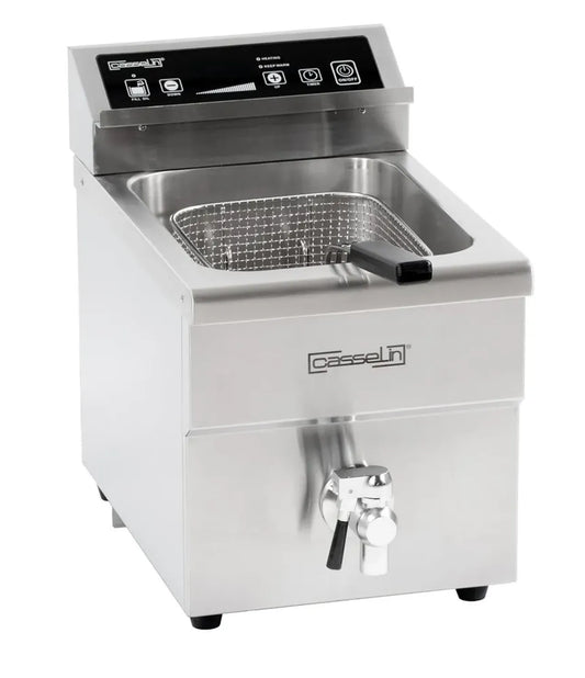 Casselin Friteuse à Induction avec Vanne de Vidange, Capacité 8L