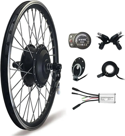 Ensemble de Conversion Vélo Électrique, Moteur de Moyeu Intégré, Roue Avant 700C, Options de 20 à 29 Pouces, Moteur 48V 250W ou 500W