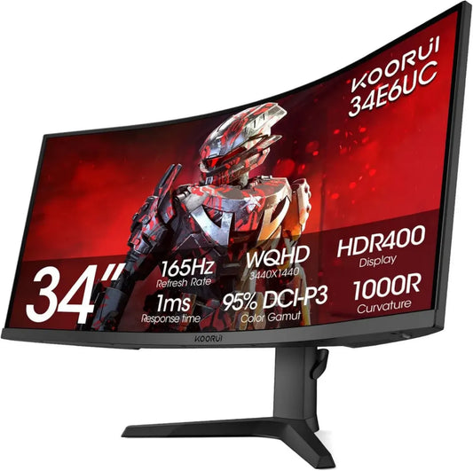 Écran de jeu incurvé ultra-large 34' WQHD 3440x1440 165Hz 1ms HDR400